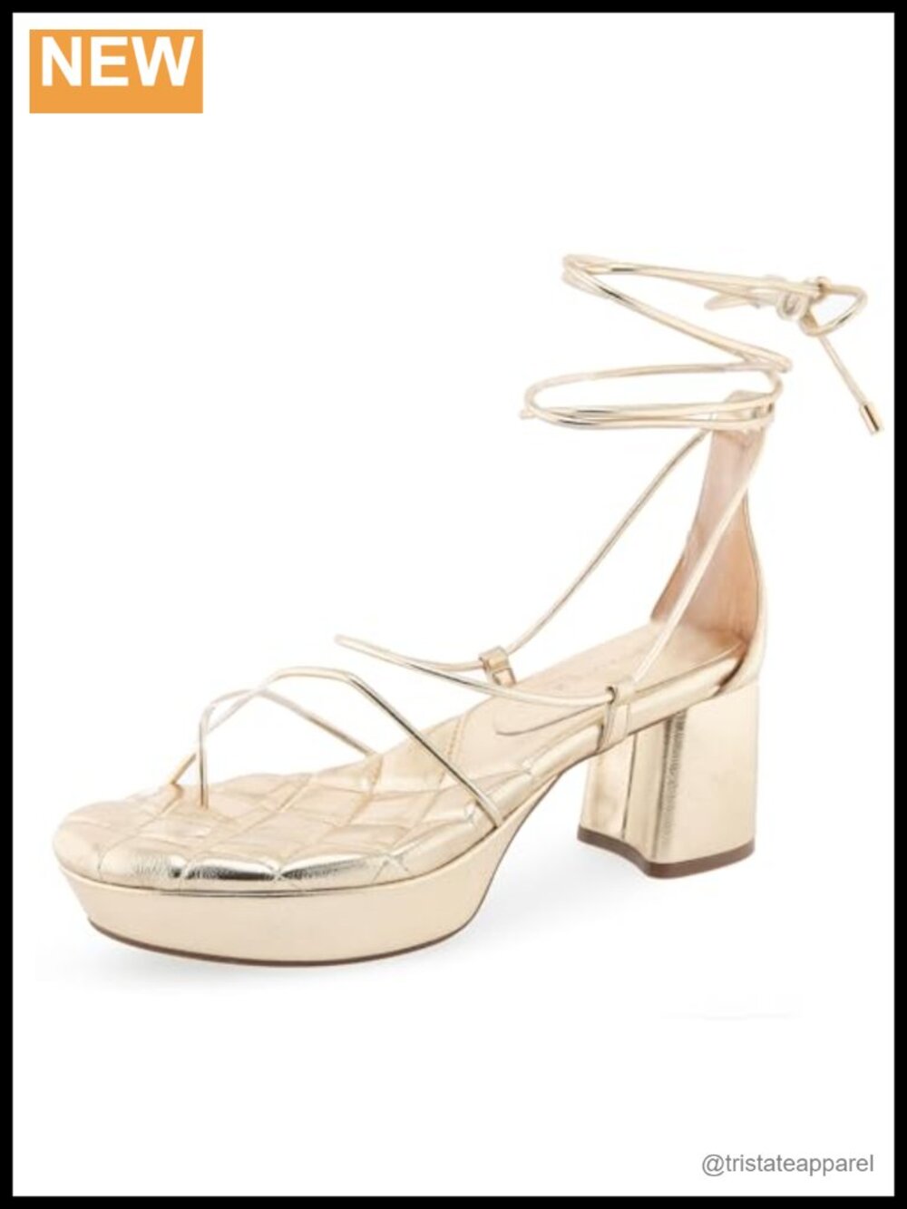 Women's Platform Lace-Up Heeled Sandals with Faux Leather and Padded Footbed